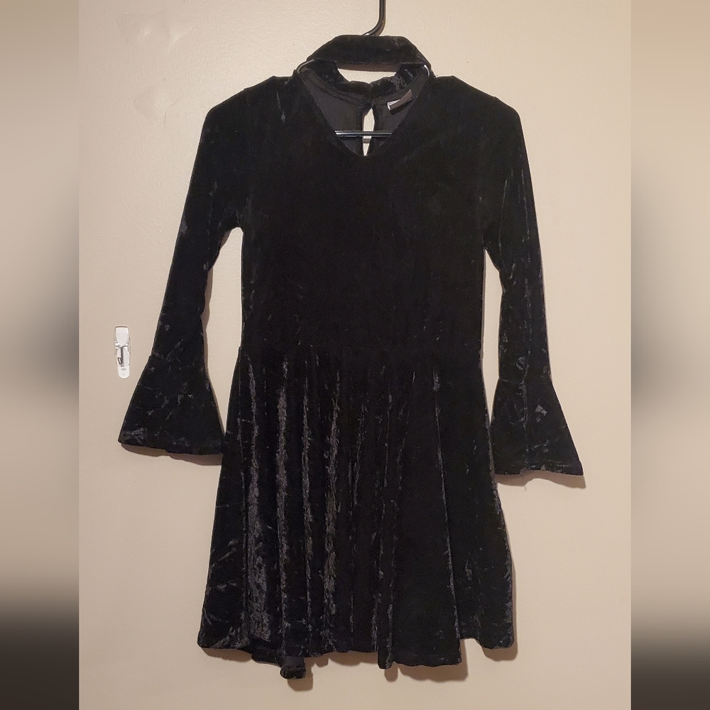 Black velvet dress